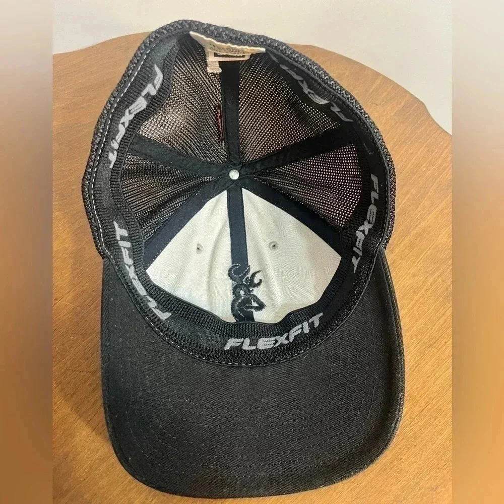 Light Grey and Black Mesh Browning Fitted **S/M‎ Hat**